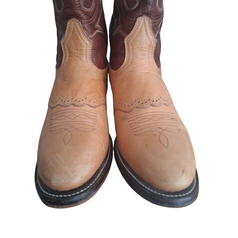 Boulet Canada Mens size‎ 9 Western Leather Cowboy Country Farm Barn Rodeo Boots